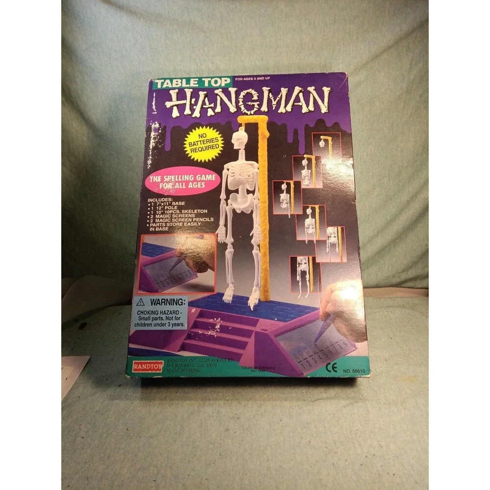 Vintage 90's Randtoy Table Top HANGMAN Game
